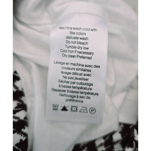 Veronica‎ Beard Houndstooth Ruched Dress Size Medium Black and White - Picture 8 of 9